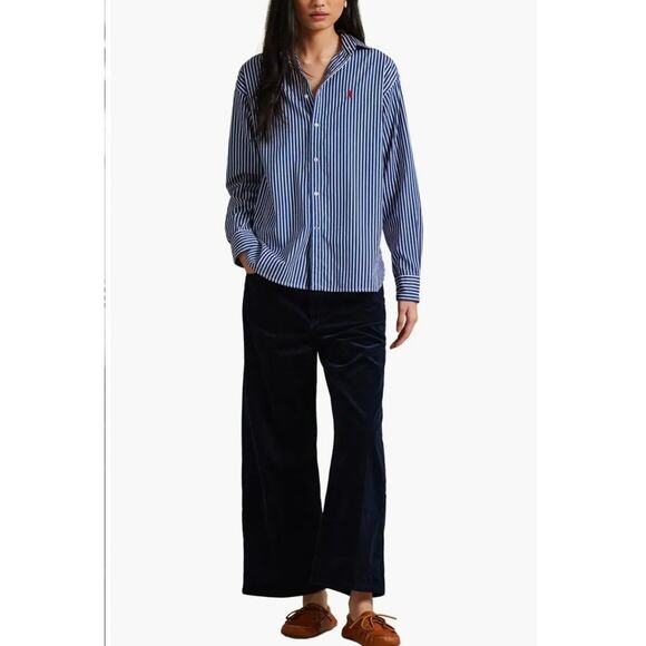 Ralph Lauren Corduroy Wide-Leg Cropped Pant Size 10 $295 - Picture 1 of 5